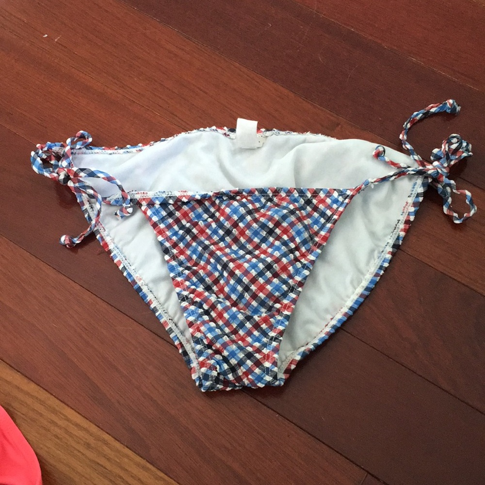 Ruffled bikini bottom- red white and blue